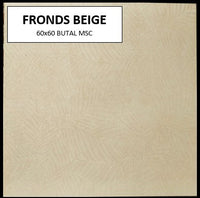 BUTAL FRONDS BEIGE 60X60 MSC MATTE