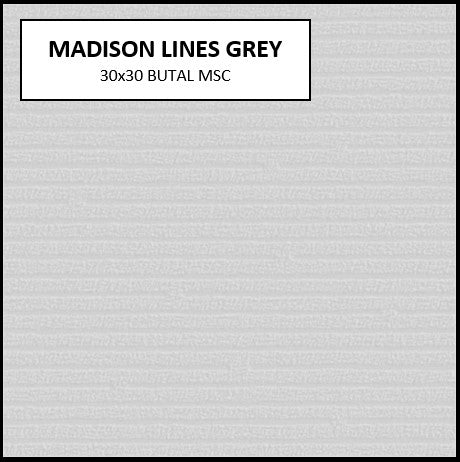 BUTAL MADISON LINES GREY 30x30 MSC