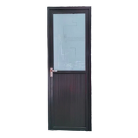 ALUMINUM DOOR 65x200 HALF GLASS GREY RIGHT