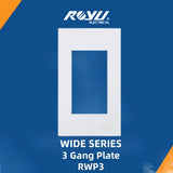 ROYU WIDE Series PLATES 3 Gang Plate RWP3