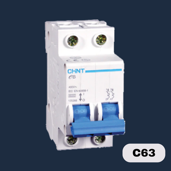 MCB EB 2P C63 4.5KA CHINT MINIATURE