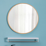 Rose Gold Mirror Round with Shelf 40x40 (P.O)